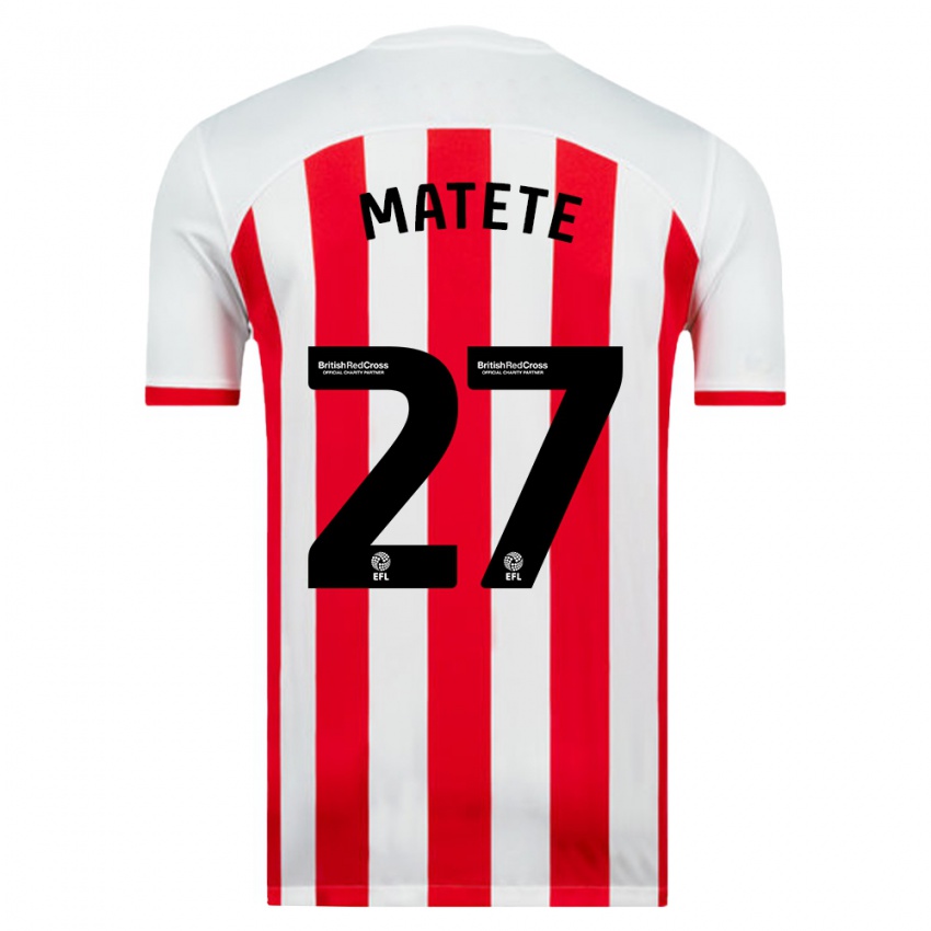 Niño Camiseta Jay Matete #27 Blanco 1ª Equipación 2023/24 La Camisa Perú