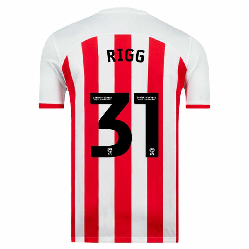 Niño Camiseta Chris Rigg #31 Blanco 1ª Equipación 2023/24 La Camisa Perú