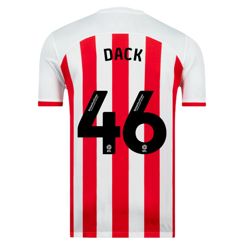 Niño Camiseta Bradley Dack #46 Blanco 1ª Equipación 2023/24 La Camisa Perú