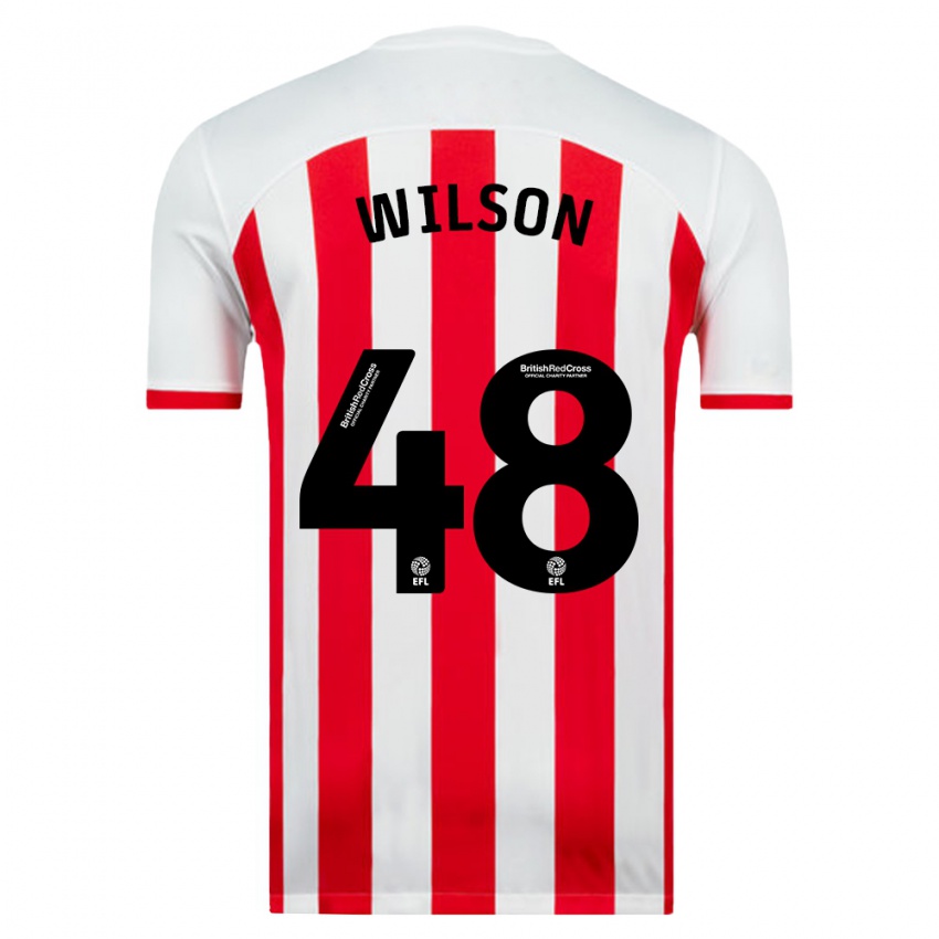 Niño Camiseta Callum Wilson #48 Blanco 1ª Equipación 2023/24 La Camisa Perú