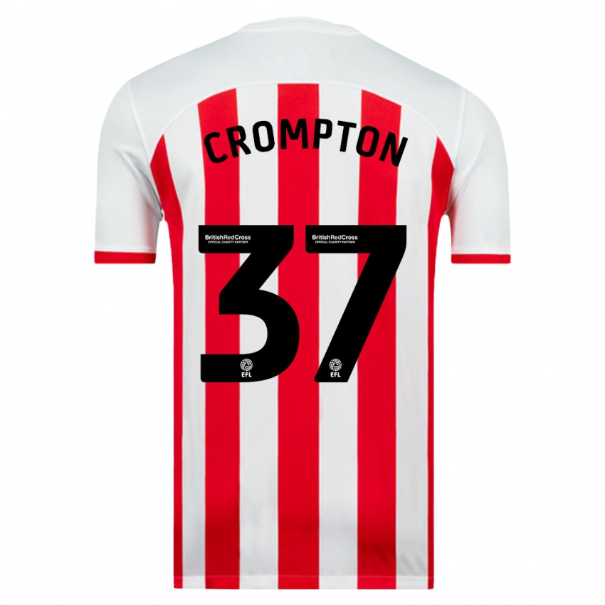 Niño Camiseta Ben Crompton #37 Blanco 1ª Equipación 2023/24 La Camisa Perú