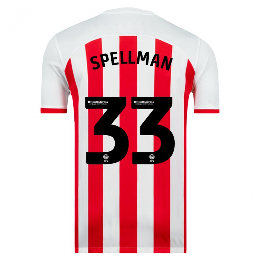 Niño Camiseta Michael Spellman #33 Blanco 1ª Equipación 2023/24 La Camisa Perú