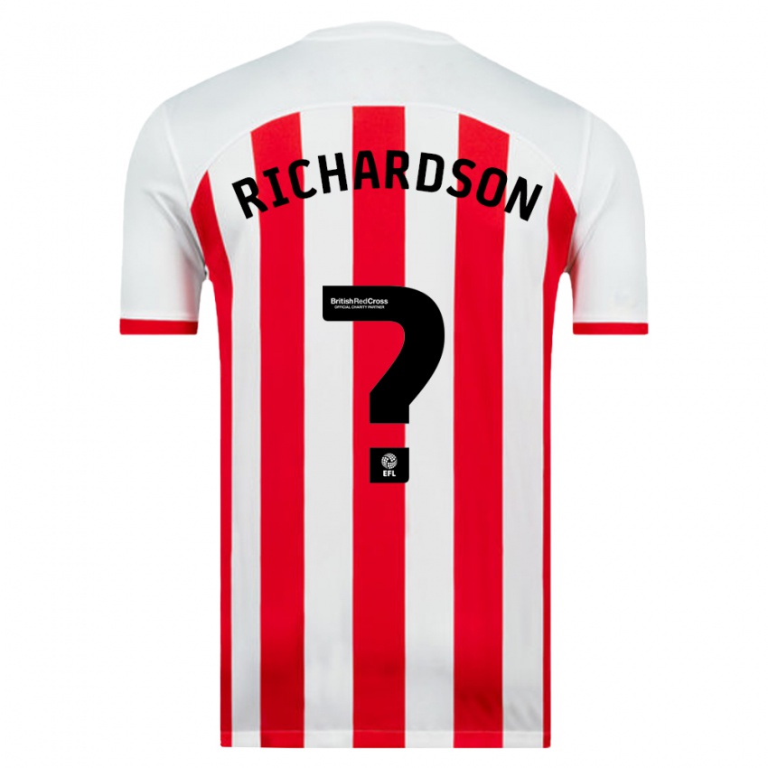 Niño Camiseta Adam Richardson #0 Blanco 1ª Equipación 2023/24 La Camisa Perú