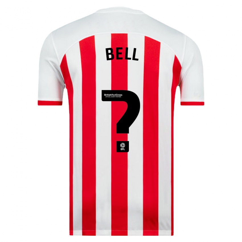 Niño Camiseta Luke Bell #0 Blanco 1ª Equipación 2023/24 La Camisa Perú