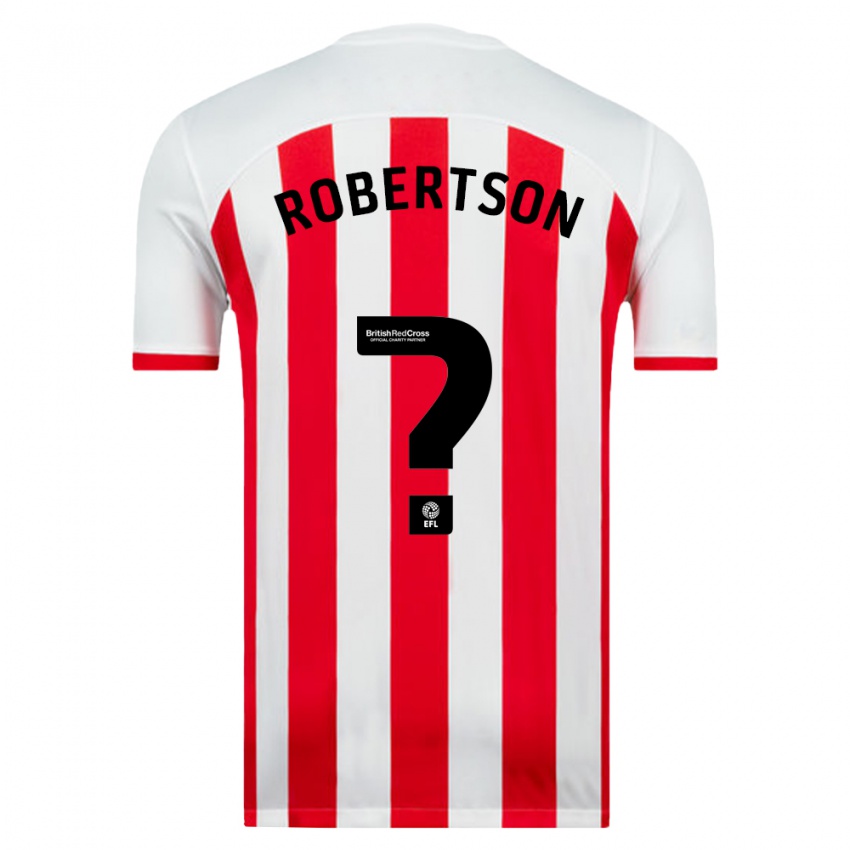 Niño Camiseta Josh Robertson #0 Blanco 1ª Equipación 2023/24 La Camisa Perú