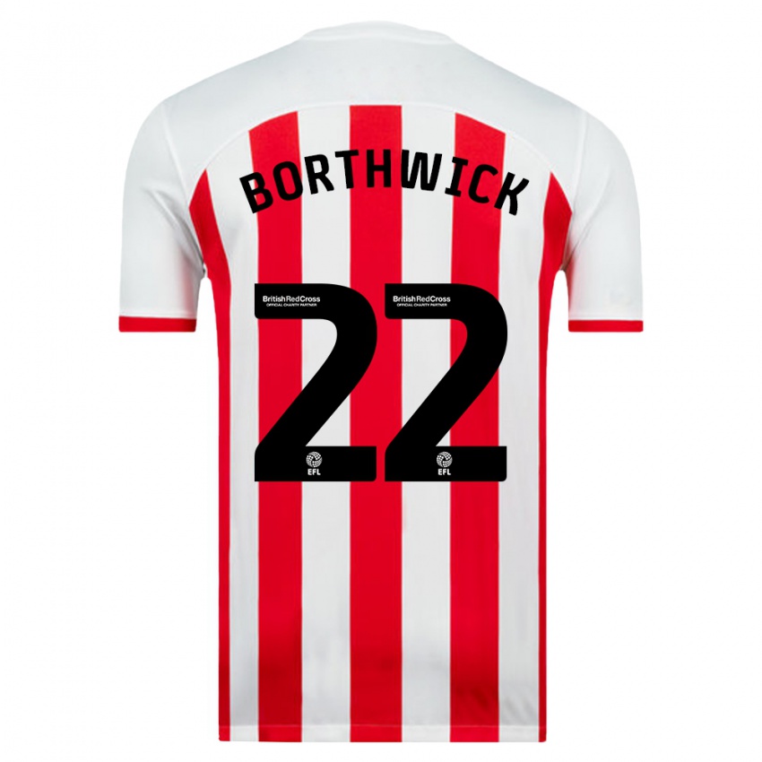 Niño Camiseta Megan Borthwick #22 Blanco 1ª Equipación 2023/24 La Camisa Perú