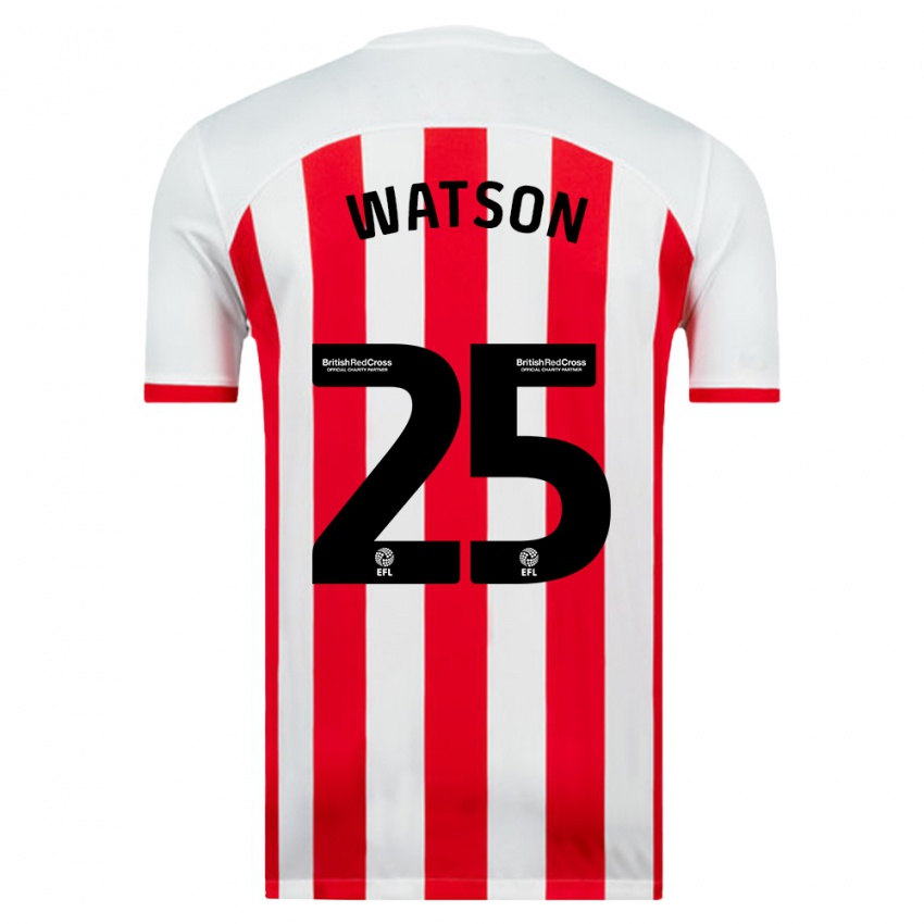 Niño Camiseta Katy Watson #25 Blanco 1ª Equipación 2023/24 La Camisa Perú