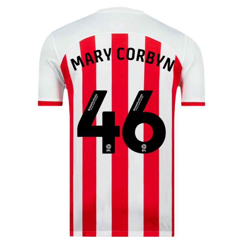 Niño Camiseta Mary Corbyn #46 Blanco 1ª Equipación 2023/24 La Camisa Perú