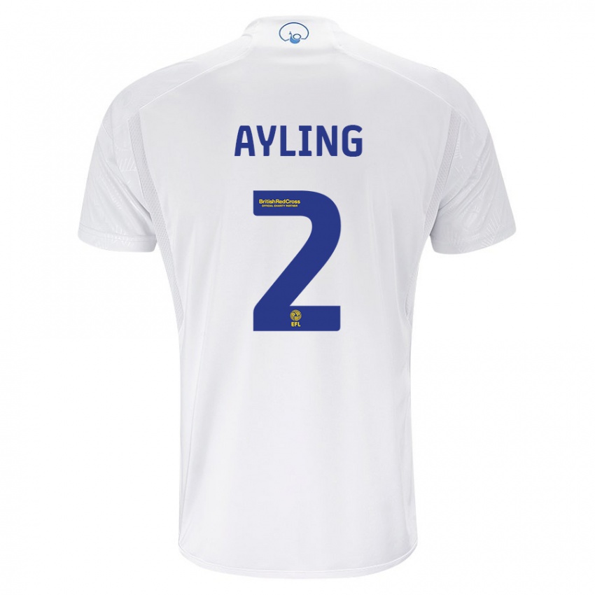 Niño Camiseta Luke Ayling #2 Blanco 1ª Equipación 2023/24 La Camisa Perú