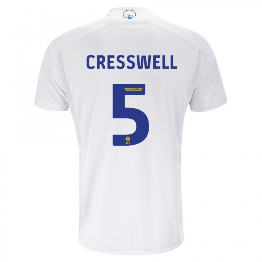 Niño Camiseta Charlie Cresswell #5 Blanco 1ª Equipación 2023/24 La Camisa Perú