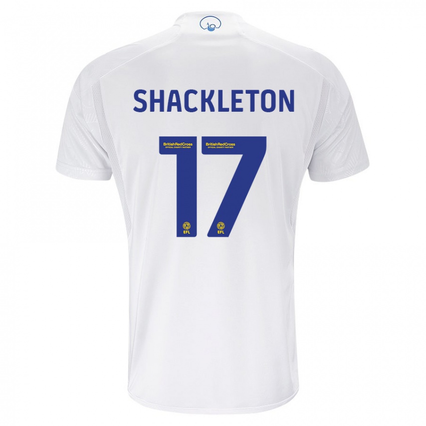 Niño Camiseta Jamie Shackleton #17 Blanco 1ª Equipación 2023/24 La Camisa Perú