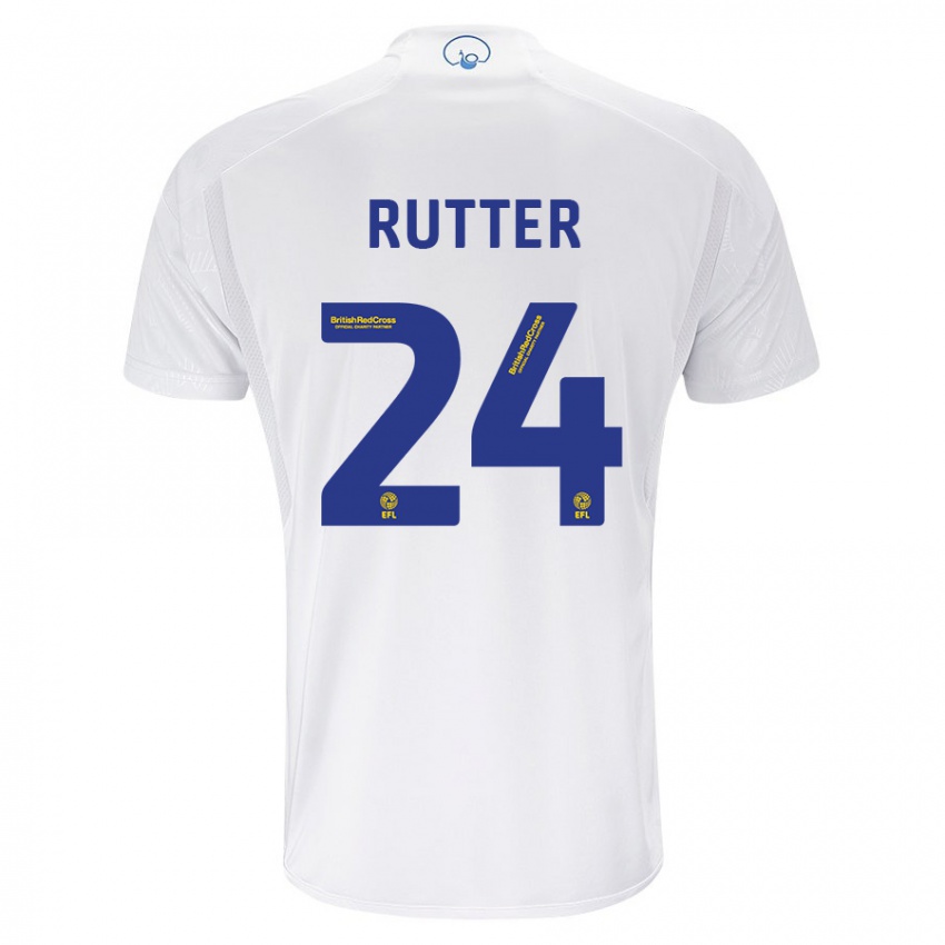 Niño Camiseta Georginio Rutter #24 Blanco 1ª Equipación 2023/24 La Camisa Perú