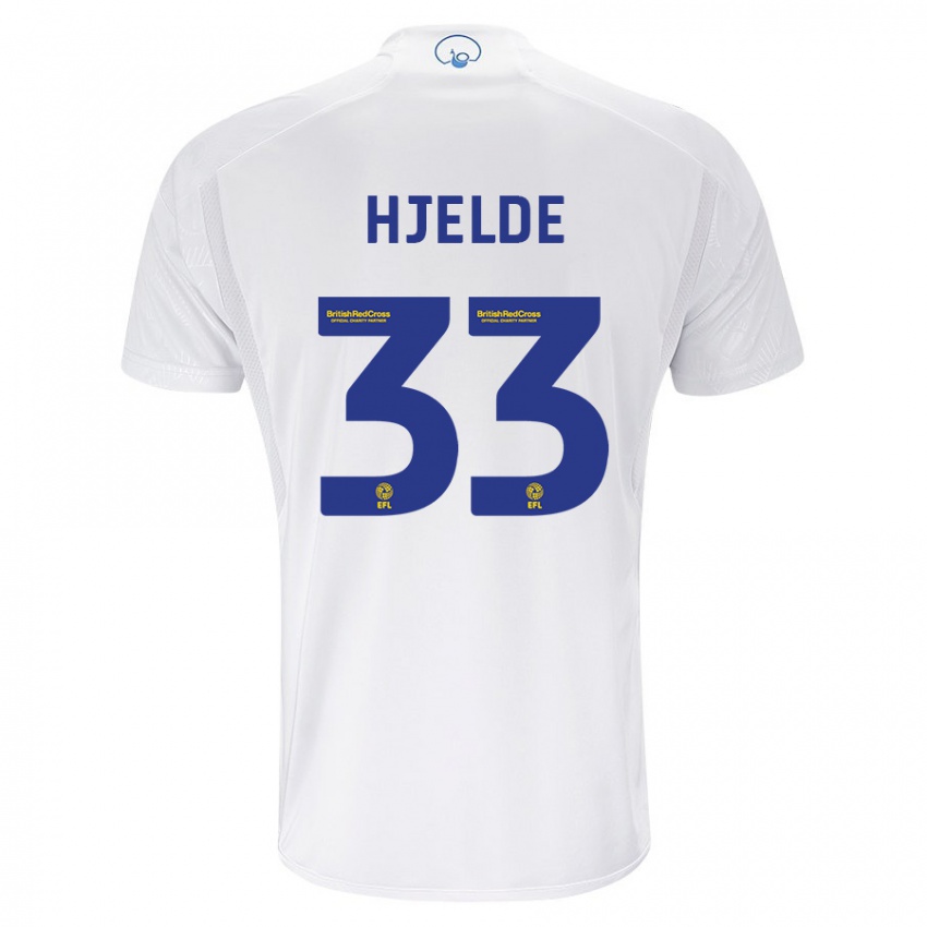 Niño Camiseta Leo Fuhr Hjelde #33 Blanco 1ª Equipación 2023/24 La Camisa Perú