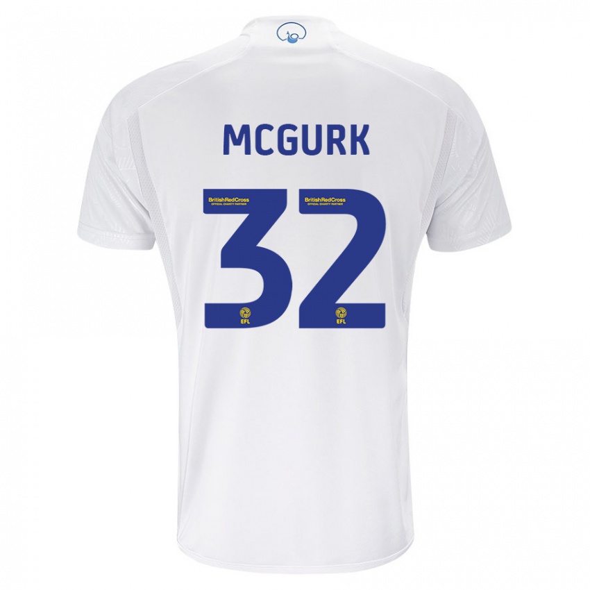 Niño Camiseta Sean Mcgurk #32 Blanco 1ª Equipación 2023/24 La Camisa Perú