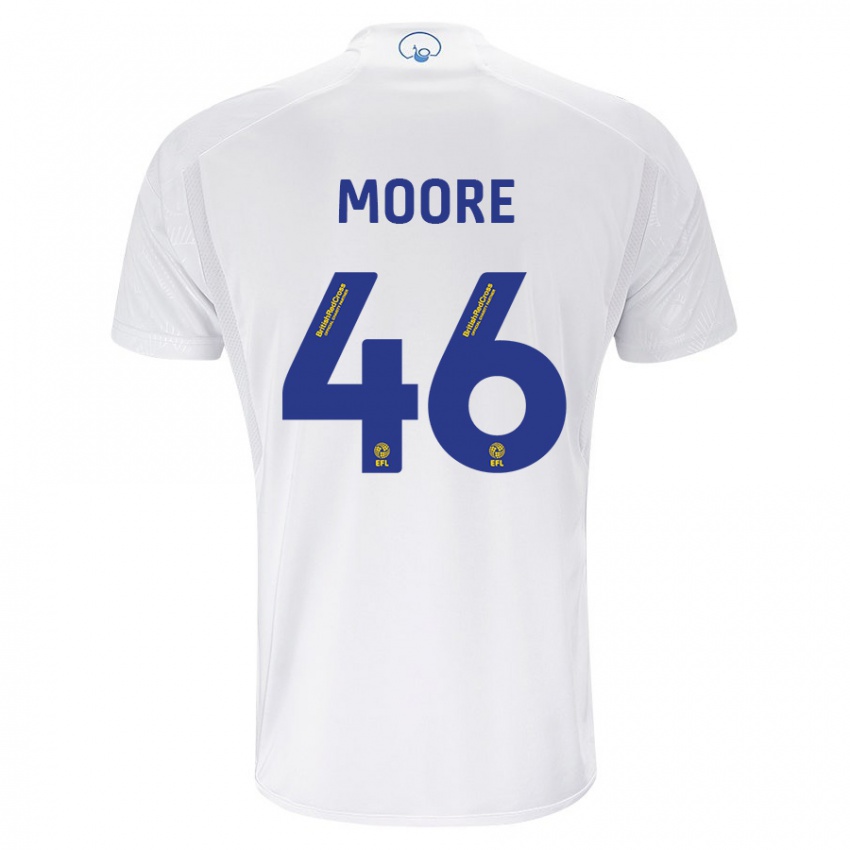 Niño Camiseta Kris Moore #46 Blanco 1ª Equipación 2023/24 La Camisa Perú