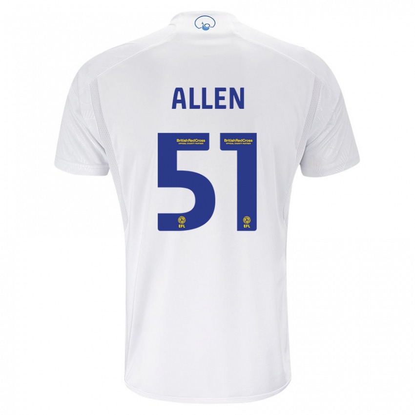 Niño Camiseta Charlie Allen #51 Blanco 1ª Equipación 2023/24 La Camisa Perú
