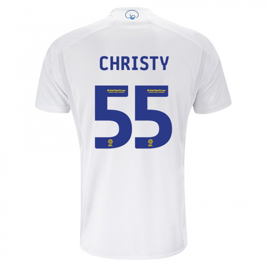 Niño Camiseta Harry Christy #55 Blanco 1ª Equipación 2023/24 La Camisa Perú