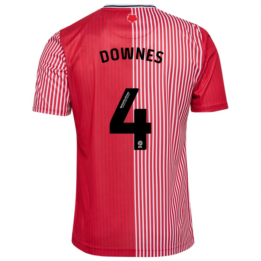 Niño Camiseta Flynn Downes #4 Rojo 1ª Equipación 2023/24 La Camisa Perú