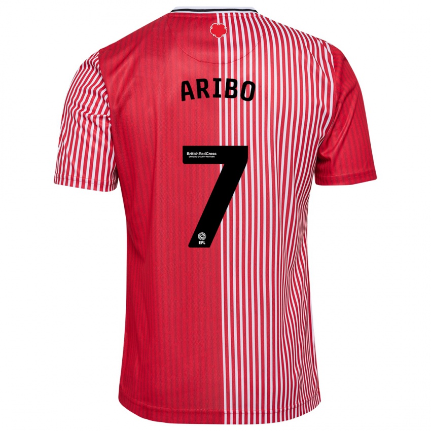 Niño Camiseta Joe Aribo #7 Rojo 1ª Equipación 2023/24 La Camisa Perú