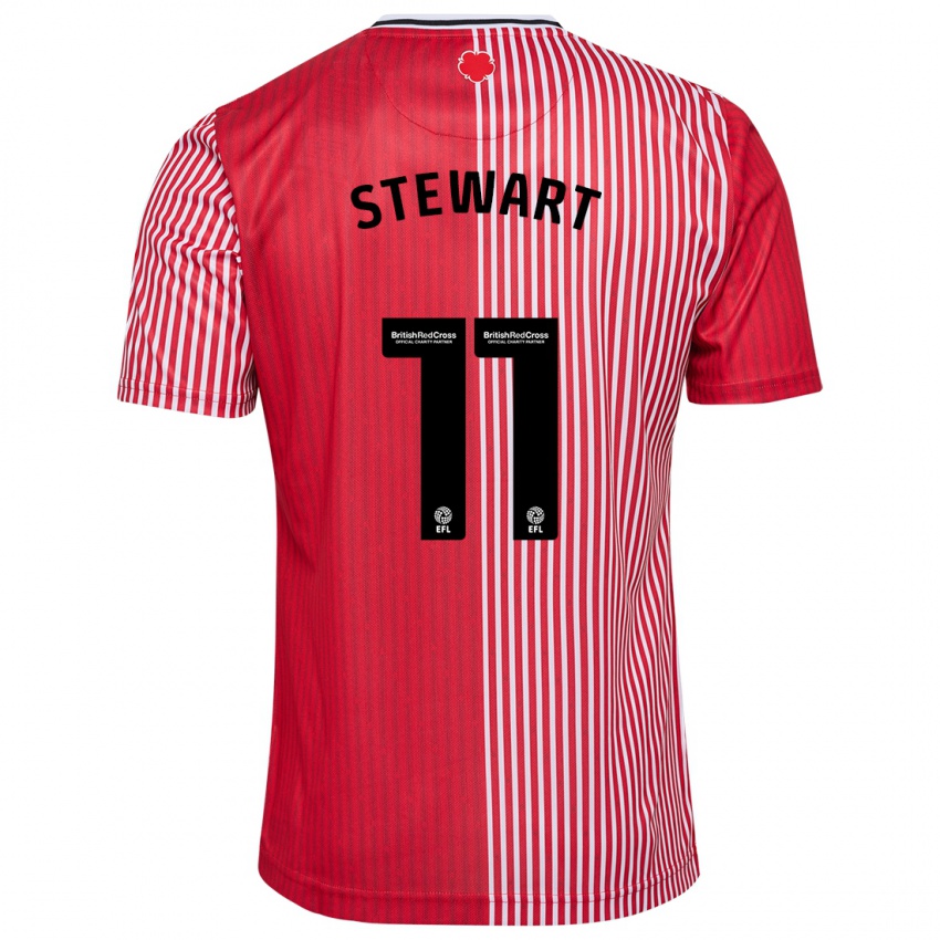 Niño Camiseta Ross Stewart #11 Rojo 1ª Equipación 2023/24 La Camisa Perú