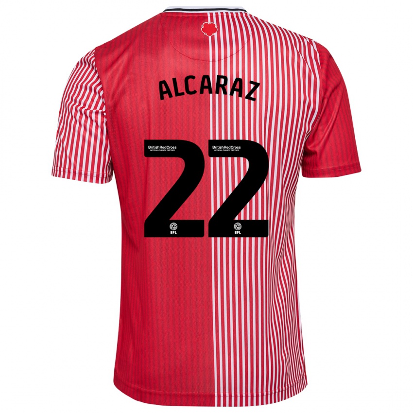 Niño Camiseta Carlos Alcaraz #22 Rojo 1ª Equipación 2023/24 La Camisa Perú