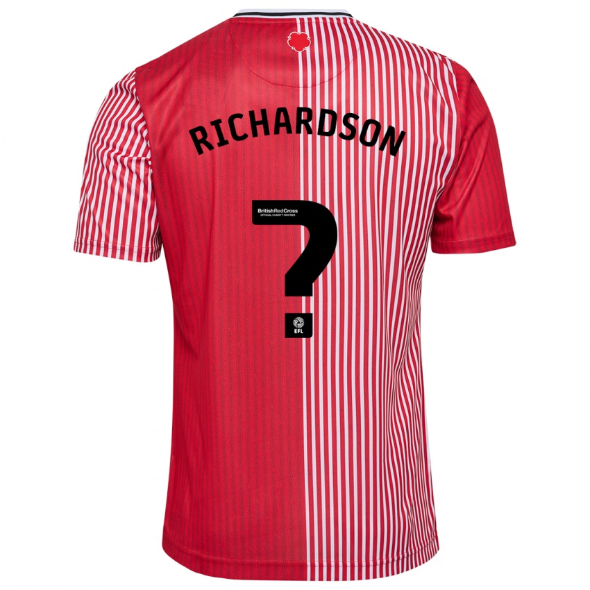 Niño Camiseta Cale Richardson #0 Rojo 1ª Equipación 2023/24 La Camisa Perú