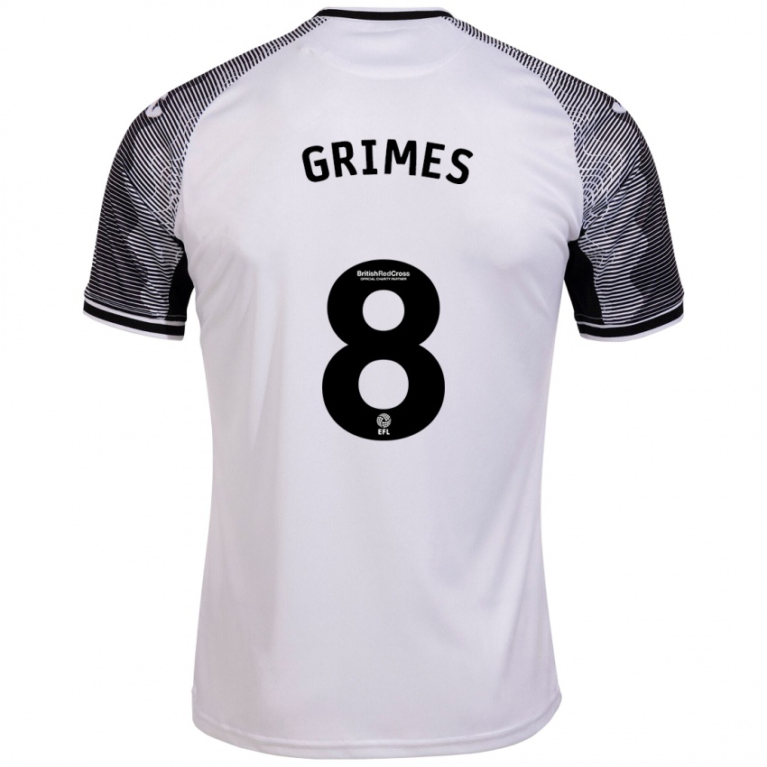 Niño Camiseta Matt Grimes #8 Blanco 1ª Equipación 2023/24 La Camisa Perú