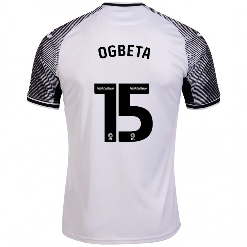 Niño Camiseta Nathanael Ogbeta #15 Blanco 1ª Equipación 2023/24 La Camisa Perú