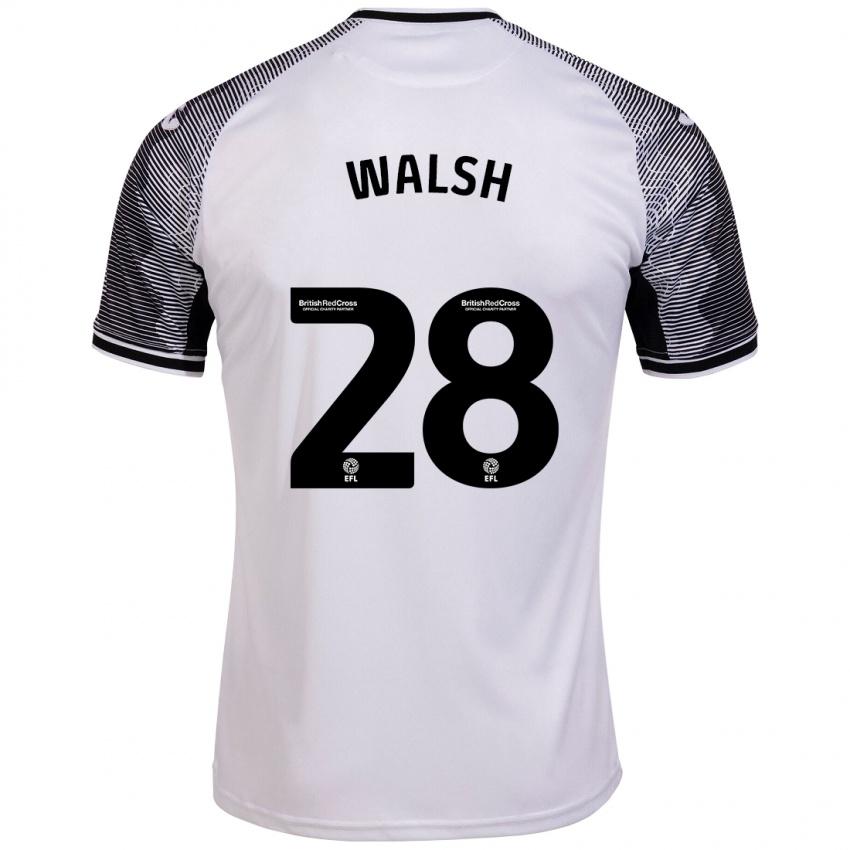 Niño Camiseta Liam Walsh #28 Blanco 1ª Equipación 2023/24 La Camisa Perú