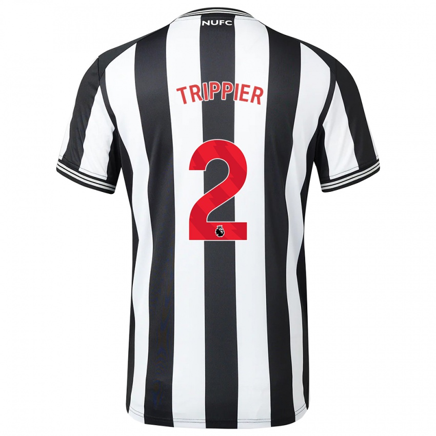 Niño Camiseta Kieran Trippier #2 Blanco Negro 1ª Equipación 2023/24 La Camisa Perú