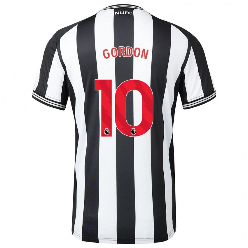 Niño Camiseta Anthony Gordon #10 Blanco Negro 1ª Equipación 2023/24 La Camisa Perú