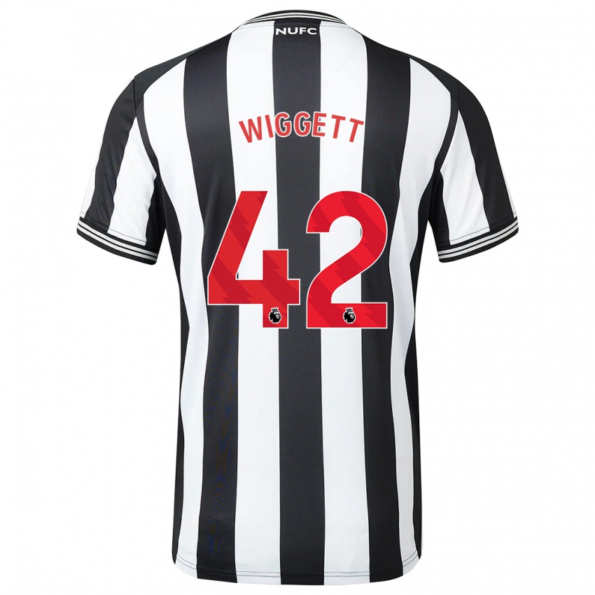 Niño Camiseta Charlie Wiggett #42 Blanco Negro 1ª Equipación 2023/24 La Camisa Perú