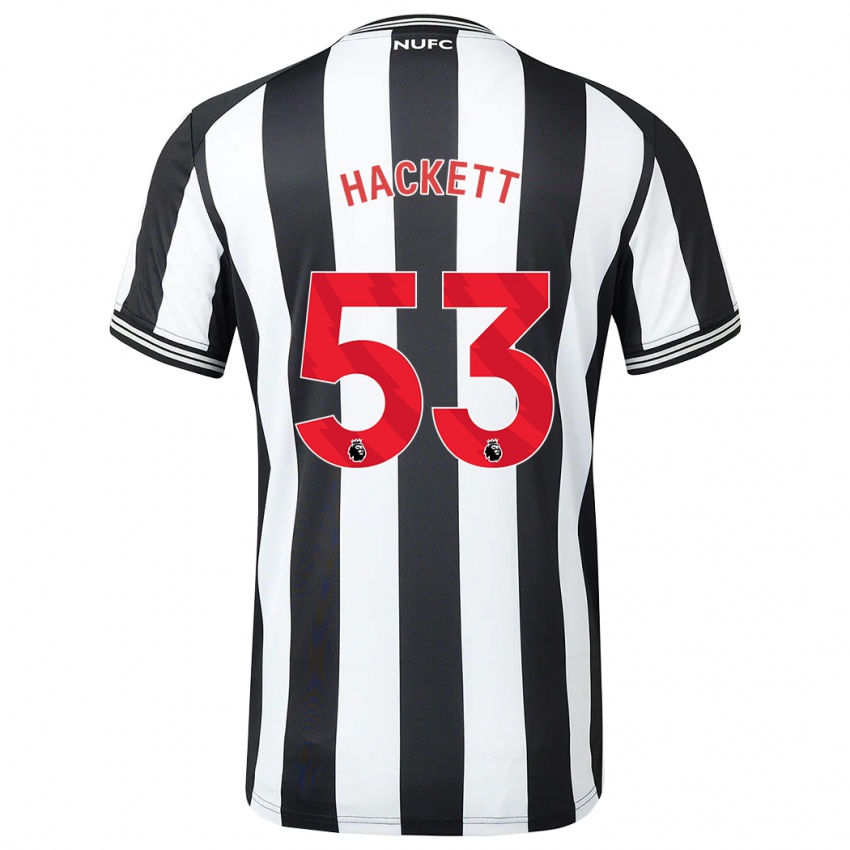 Niño Camiseta Jordan Hackett #53 Blanco Negro 1ª Equipación 2023/24 La Camisa Perú