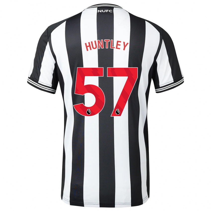 Niño Camiseta James Huntley #57 Blanco Negro 1ª Equipación 2023/24 La Camisa Perú