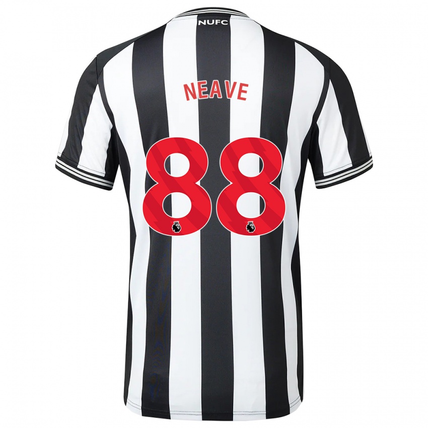 Niño Camiseta Sean Neave #88 Blanco Negro 1ª Equipación 2023/24 La Camisa Perú