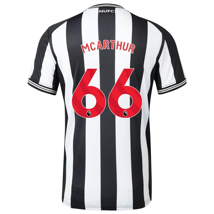 Niño Camiseta Charlie Mcarthur #66 Blanco Negro 1ª Equipación 2023/24 La Camisa Perú