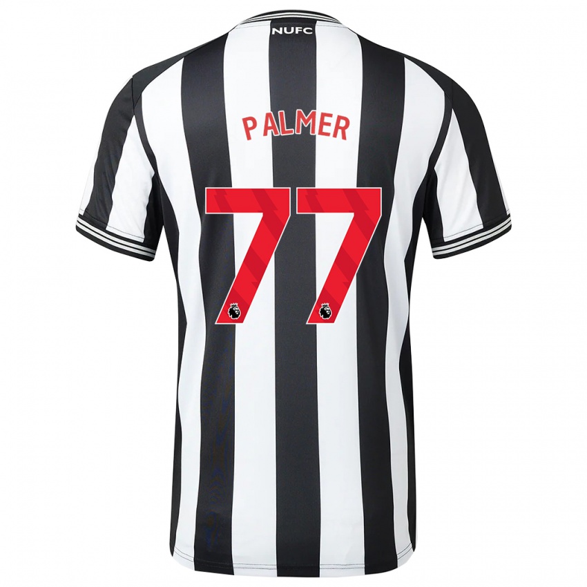 Niño Camiseta Darren Palmer #77 Blanco Negro 1ª Equipación 2023/24 La Camisa Perú