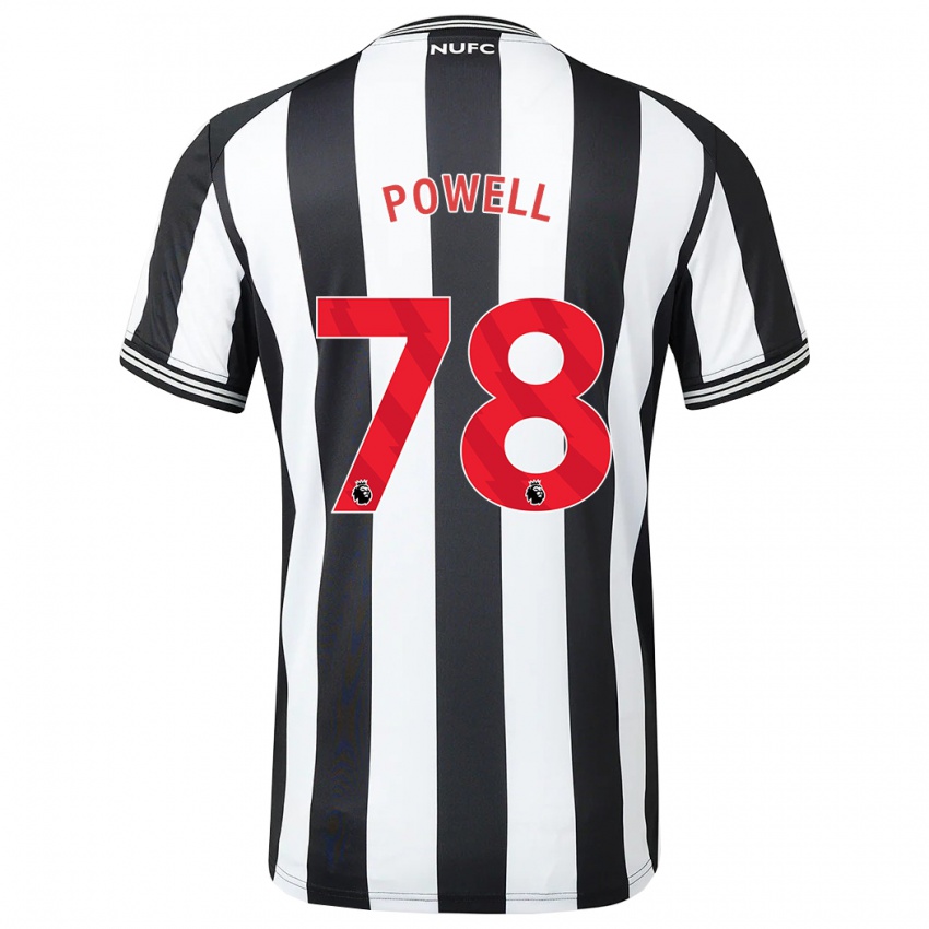 Niño Camiseta Harry Powell #78 Blanco Negro 1ª Equipación 2023/24 La Camisa Perú