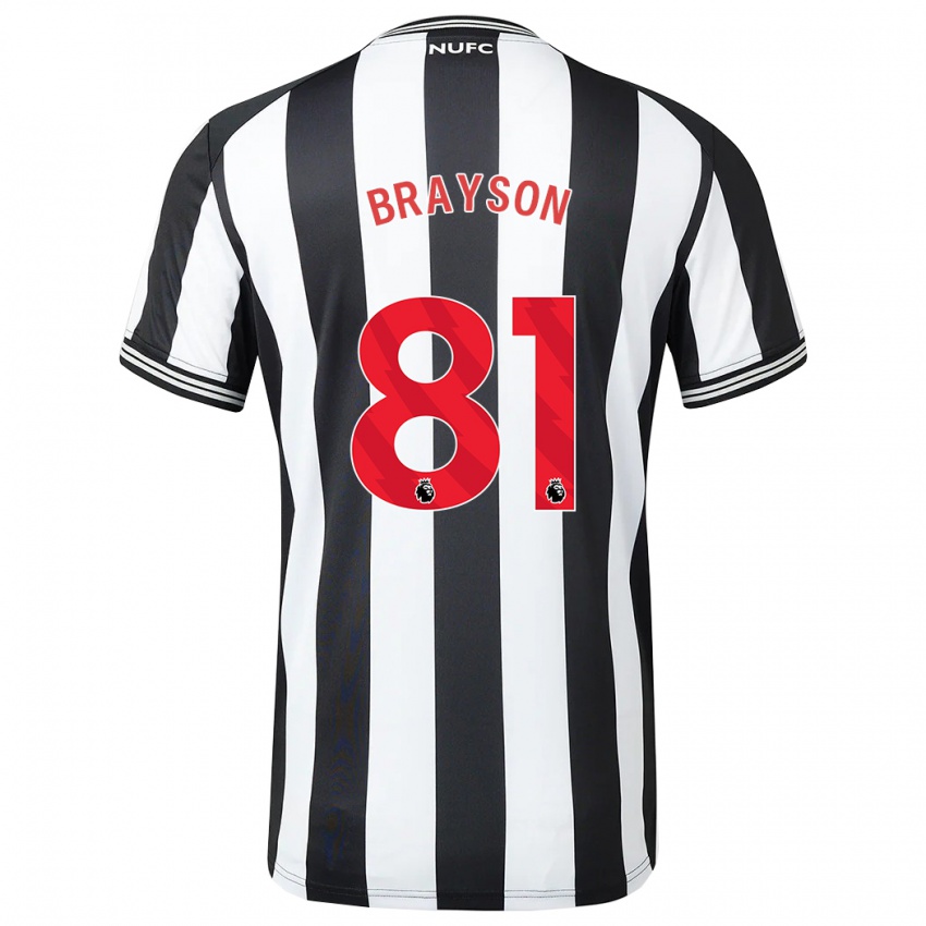 Niño Camiseta Joe Brayson #81 Blanco Negro 1ª Equipación 2023/24 La Camisa Perú