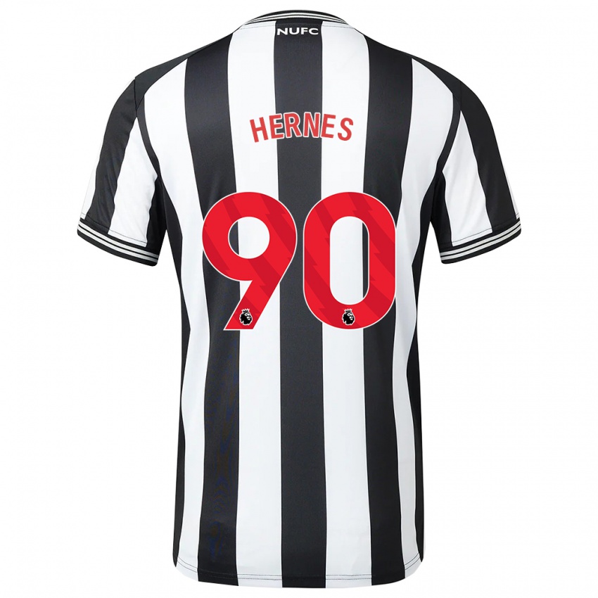 Niño Camiseta Travis Hernes #90 Blanco Negro 1ª Equipación 2023/24 La Camisa Perú