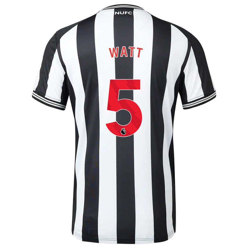 Niño Camiseta Olivia Watt #5 Blanco Negro 1ª Equipación 2023/24 La Camisa Perú