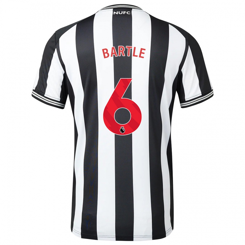 Niño Camiseta Jodie Bartle #6 Blanco Negro 1ª Equipación 2023/24 La Camisa Perú