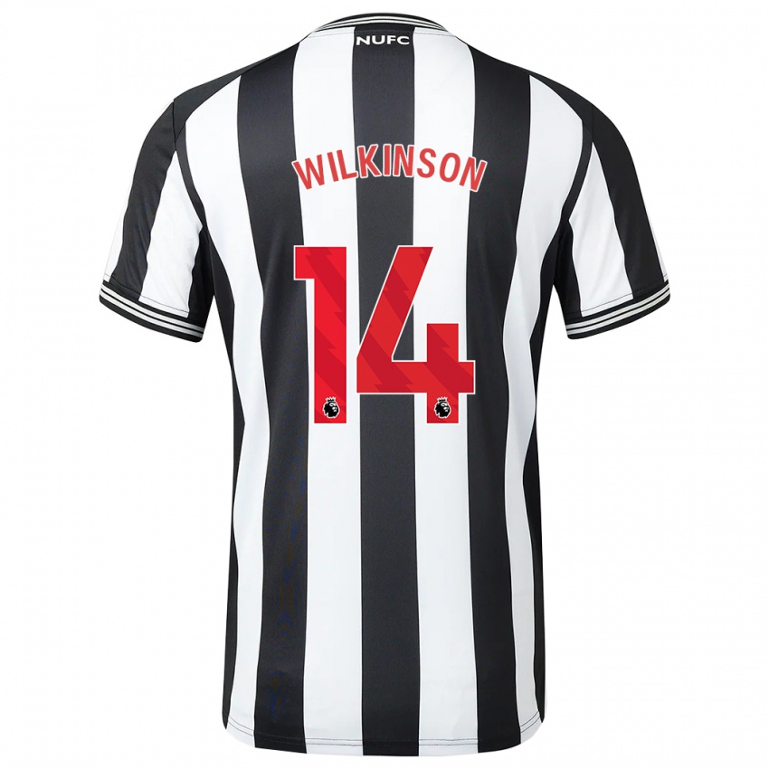 Niño Camiseta Sharna Wilkinson #14 Blanco Negro 1ª Equipación 2023/24 La Camisa Perú