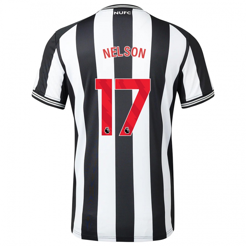 Niño Camiseta Erin Nelson #17 Blanco Negro 1ª Equipación 2023/24 La Camisa Perú