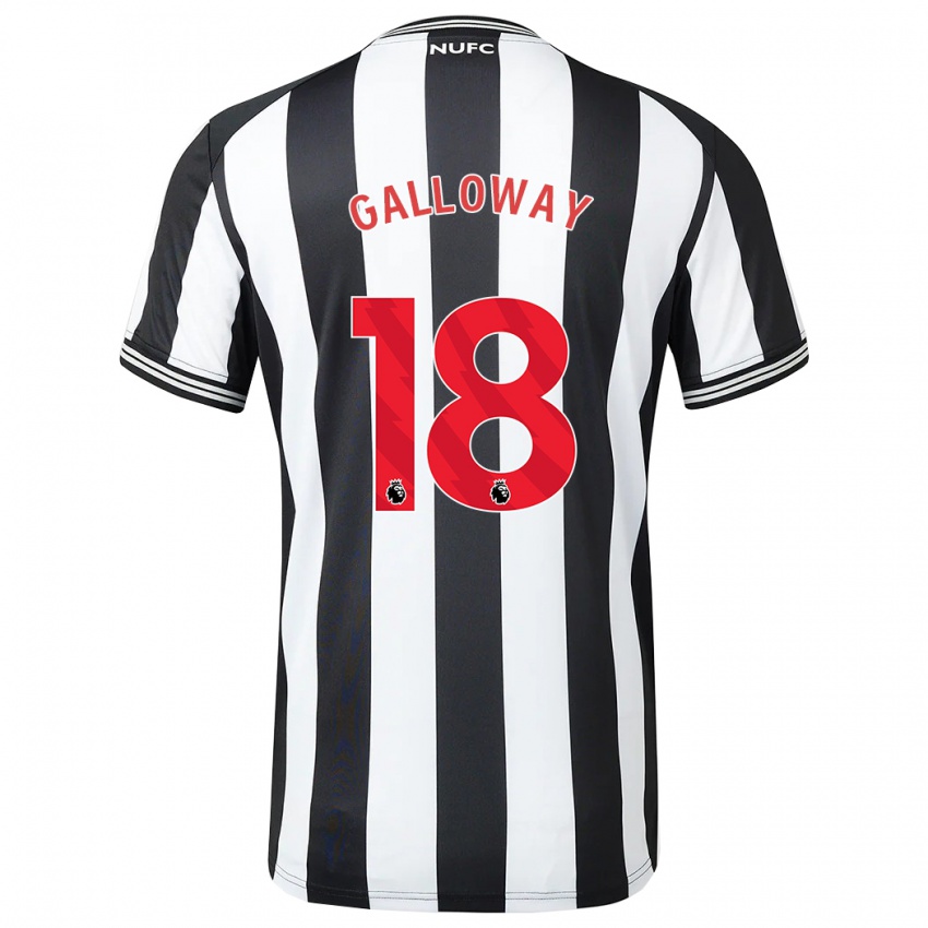 Niño Camiseta Bridget Galloway #18 Blanco Negro 1ª Equipación 2023/24 La Camisa Perú