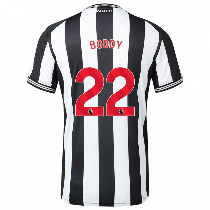 Niño Camiseta Elysia Boddy #22 Blanco Negro 1ª Equipación 2023/24 La Camisa Perú