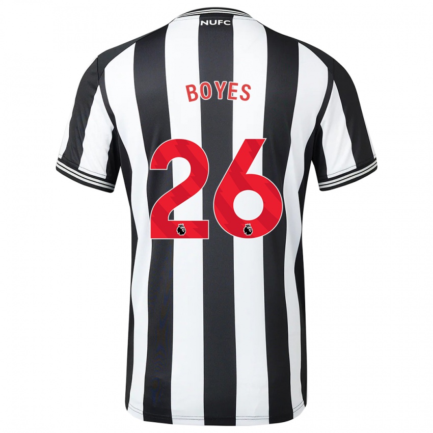 Niño Camiseta Grace Boyes #26 Blanco Negro 1ª Equipación 2023/24 La Camisa Perú