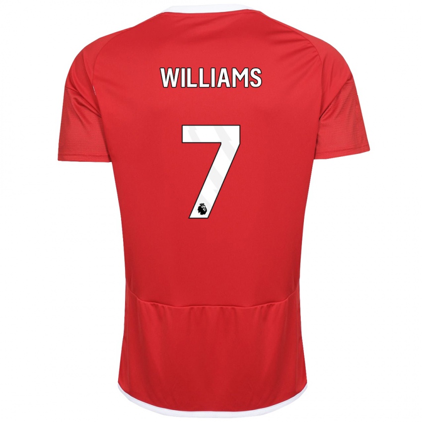 Niño Camiseta Neco Williams #7 Rojo 1ª Equipación 2023/24 La Camisa Perú