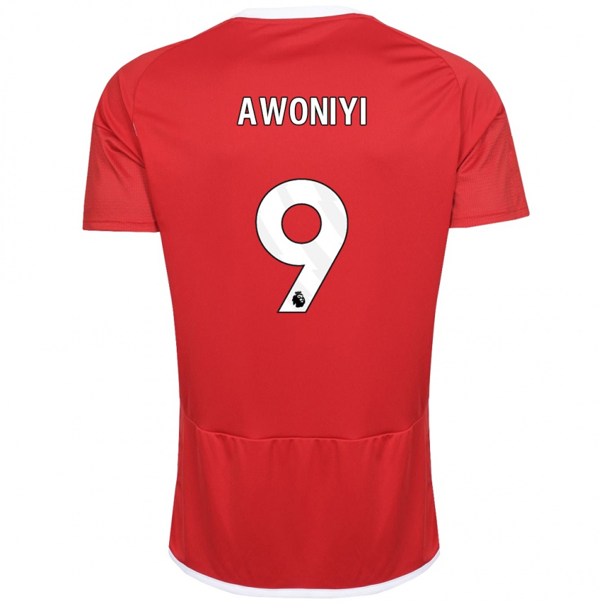 Niño Camiseta Taiwo Awoniyi #9 Rojo 1ª Equipación 2023/24 La Camisa Perú