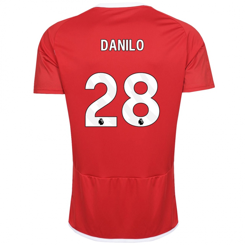 Niño Camiseta Danilo #28 Rojo 1ª Equipación 2023/24 La Camisa Perú